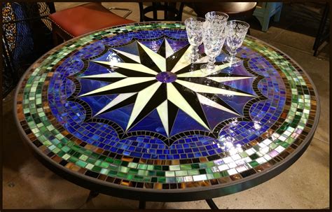 Mosaic furniture, Mosaic table, Mosaic glass