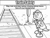 Crossing Railway Tracks sketch template