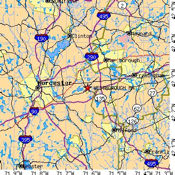 Westborough, Massachusetts (MA) ~ population data, races, housing & economy