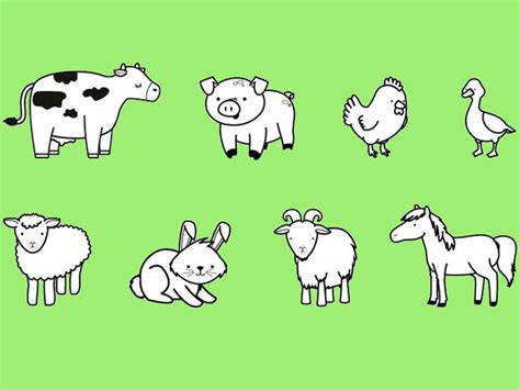 Imprimir: Animales de la granja: dibujo para colorear e imprimir