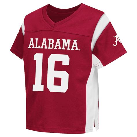 #16 Alabama Crimson Tide Colosseum Toddler Football Jersey - Crimson ...