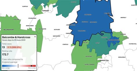 The East and West Sussex neighbourhoods with COVID infection rates above 100 - SussexLive