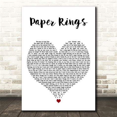 Taylor Swift Paper Rings Grey Heart Decorative Wall Art Gift Song Lyric ...