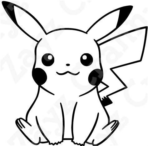 Pikachu SVG File FLAT - Etsy