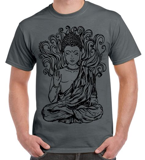 Buddha Design Large Print Men's T-Shirt - Buddhist Buddhism Meditation | eBay