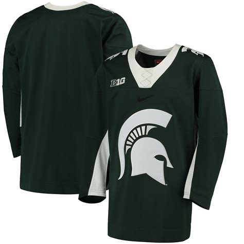 Nike Michigan State Spartans Green Replica Hockey Jersey