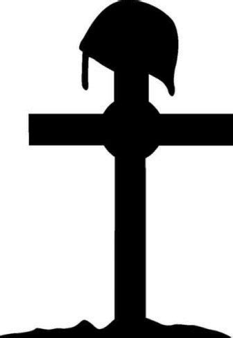 Soldier Kneeling At Cross Silhouette at GetDrawings | Free download