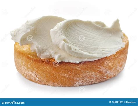 Toasted Bread with Cream Cheese Stock Image - Image of slice, toasting: 100921861