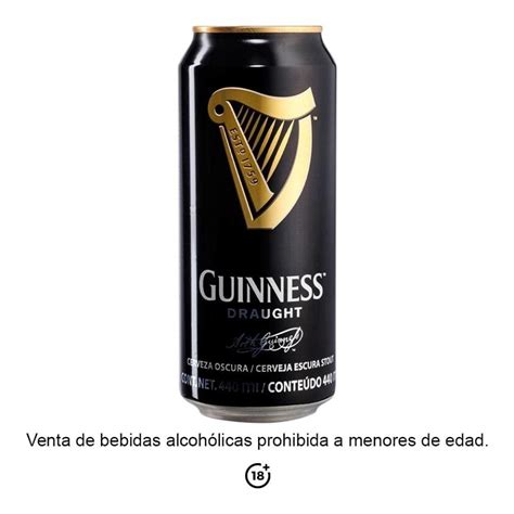 Cerveza oscura Guinness draught lata de 440 ml | Walmart