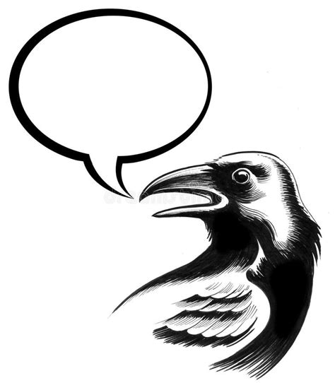 Crow speaks stock illustration. Illustration of speaks - 99476143