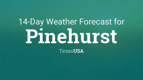 Pinehurst, Texas, USA 14 day weather forecast