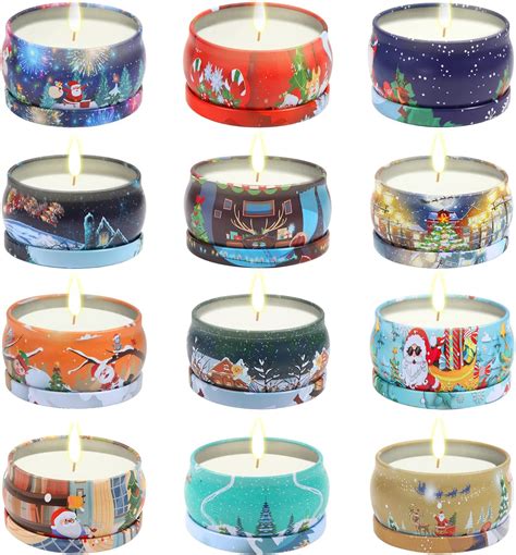 Amazon.com: 12 Pack Christmas Candles Gifts for Women, Aromatherapy ...