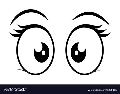 Eye design cartoon icon white background Vector Image