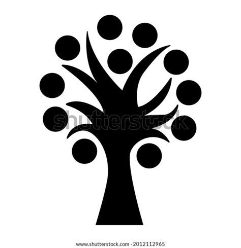 Family Tree Silhouette Vector Illustration Black Stock Vector (Royalty ...