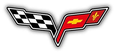 Corvette Racing Logo Auto Car Bumper Sticker Decal 6” x 3”