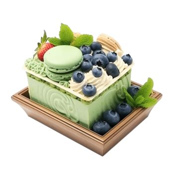 Matcha Dessert Box Illustration Drawing, Dessert Box, Matcha Dessert, Dessert Art PNG ...