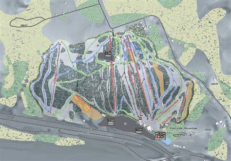 Cascade Mountain Ski Trail Map - Art Print | Powderaddicts