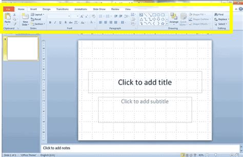 Microsoft PowerPoint Tutorial - The Ribbon and Tabs