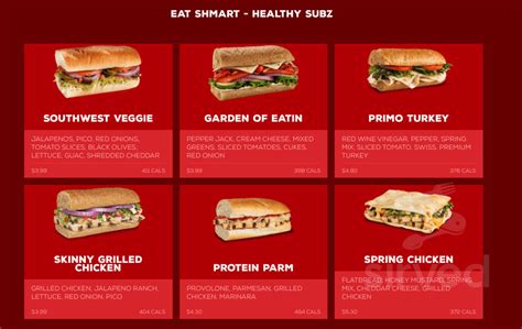 Sheetz menu in Salisbury, North Carolina, USA