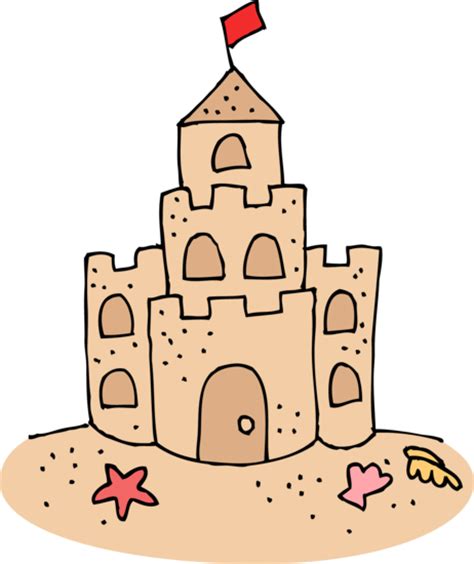 Cute Sand Castle Clipart - Free Clip Art