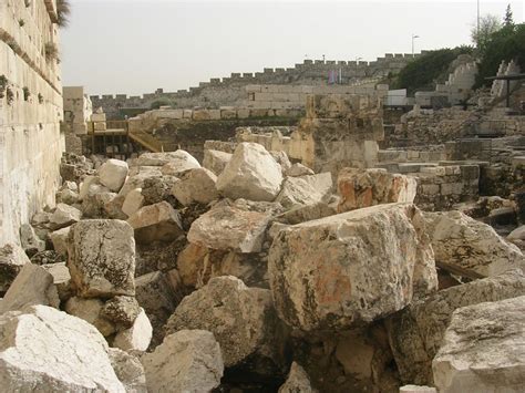 Stones from the destructed in 70 CE Western Wall of the Temple Mount ...