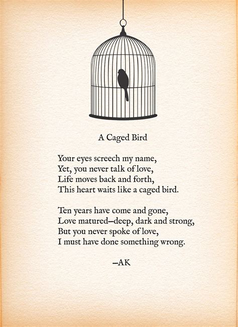 AK - New Poem: A Caged Bird