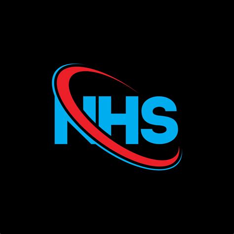 logotipo de nhs. carta de nhs. diseño del logotipo de la letra nhs ...