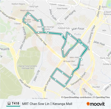 t418 Route: Schedules, Stops & Maps - MRT Chan Sow Lin ↺ Kenanga Mall (Updated)