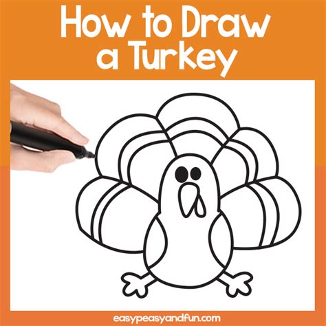 How to Draw a Turkey - Easy Peasy and Fun