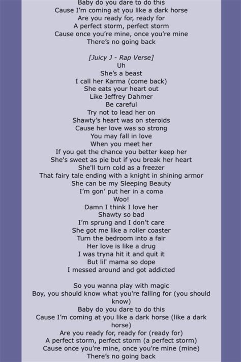 Katy Perry " Dark Horse" | Song Lyrics | Pinterest | The words, Words ...