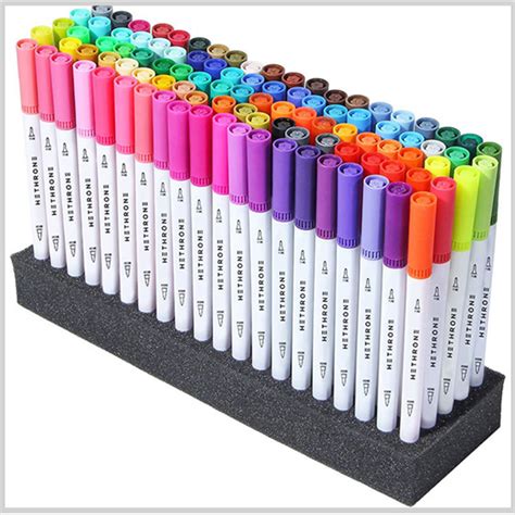 New 120 Colors Double-headed Marker Pen Art Brush Watercolor Dual Tip Pens – Trabajando