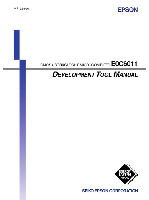 EPSON E0C6011 DEVELOPMENT MANUAL Pdf Download | ManualsLib