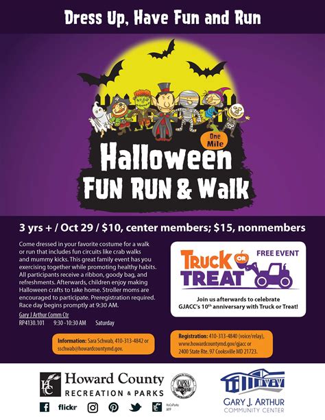 Howard County Recreation and Parks Event | Event, Fun run, Halloween fun