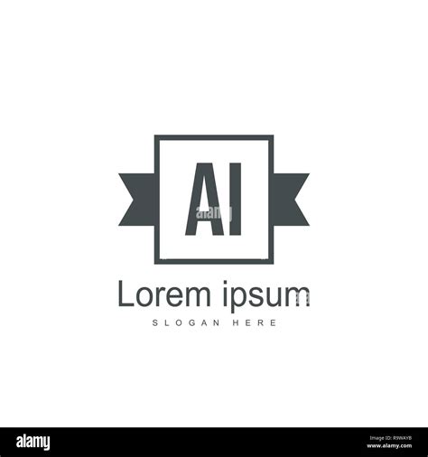 Initial Letter AI Logo Template Vector Design Stock Vector Image & Art - Alamy