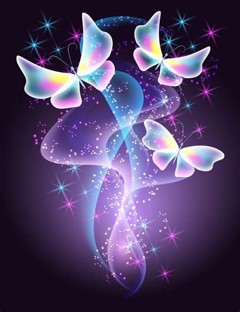 Download Dream butterfly with shiny background vector 05 in EPS format. backgrou… | Butterfly ...