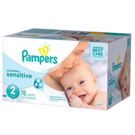 Pampers Swaddlers Sensitive Diapers Size 2 76 count - Walmart.com - Walmart.com