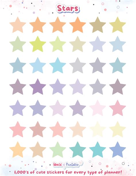 Free Printable Star Stickers - World of Printables, star stickers - okgo.net