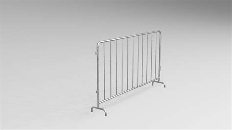 Metal Fence Barrier 2 Meters 3D Model - TurboSquid 2155251