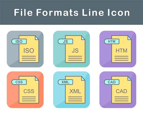 File Formats Vector Icon Set 20647150 Vector Art at Vecteezy