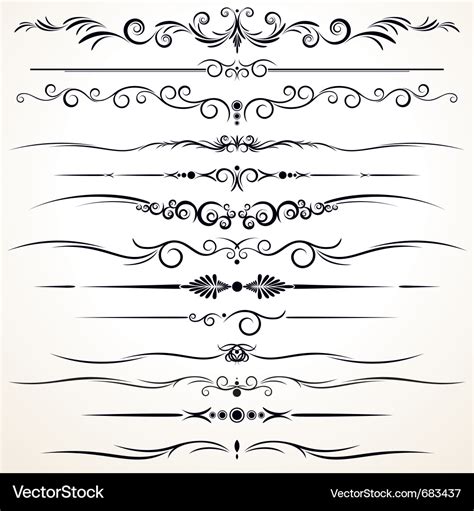 Vintage rule lines Royalty Free Vector Image - VectorStock