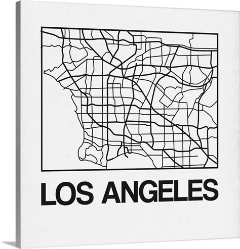 White Map of Los Angeles | Great Big Canvas