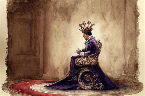 Premium AI Image | A painting of a king sitting on a throne