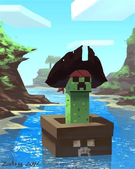 The minecraft creeper pirate by Zedig on deviantART | Minecraft pictures, Minecraft drawings ...