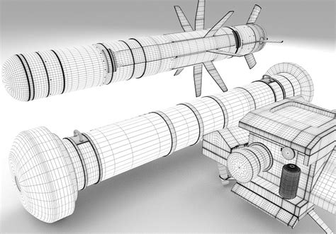 Javelin anti tank missile launcher with sight 3d model - 3DComps