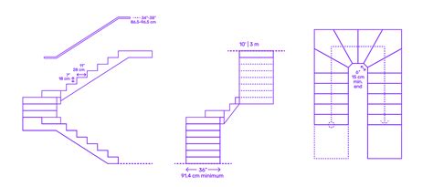 U-Shaped Winder Stairs Dimensions & Drawings | Dimensions.com