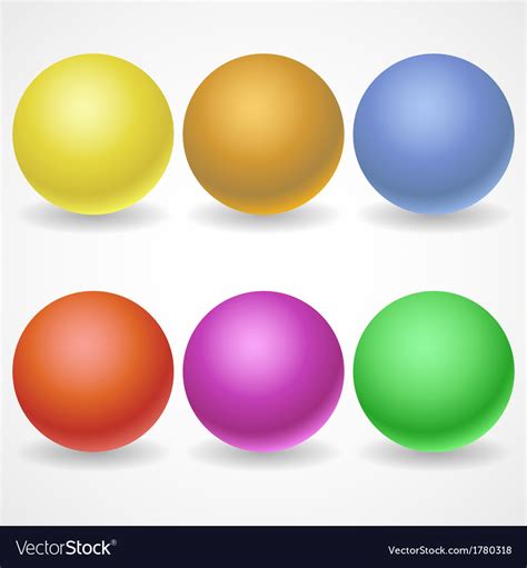 A collection of balls different colors Royalty Free Vector