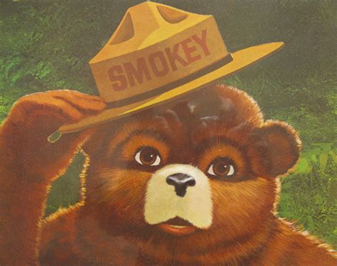 Smokey Bear Poster, nature print, bear print, vintage poster, Americana ...