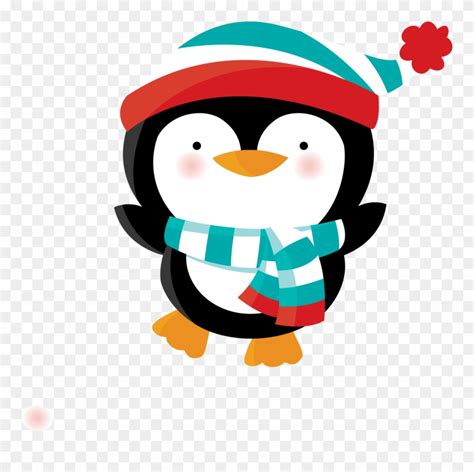 Penguin Clipart January - Pinguino Navideño Animado Png Transparent Png ...