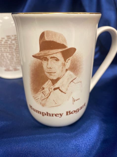 Hollywood Hall of Fame Coffee Mugs Set of 5 Humphrey Bogart Gary Cooper Spencer Tracy Clark ...