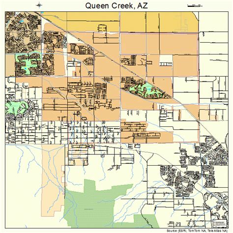 Queen Creek Arizona Street Map 0458150